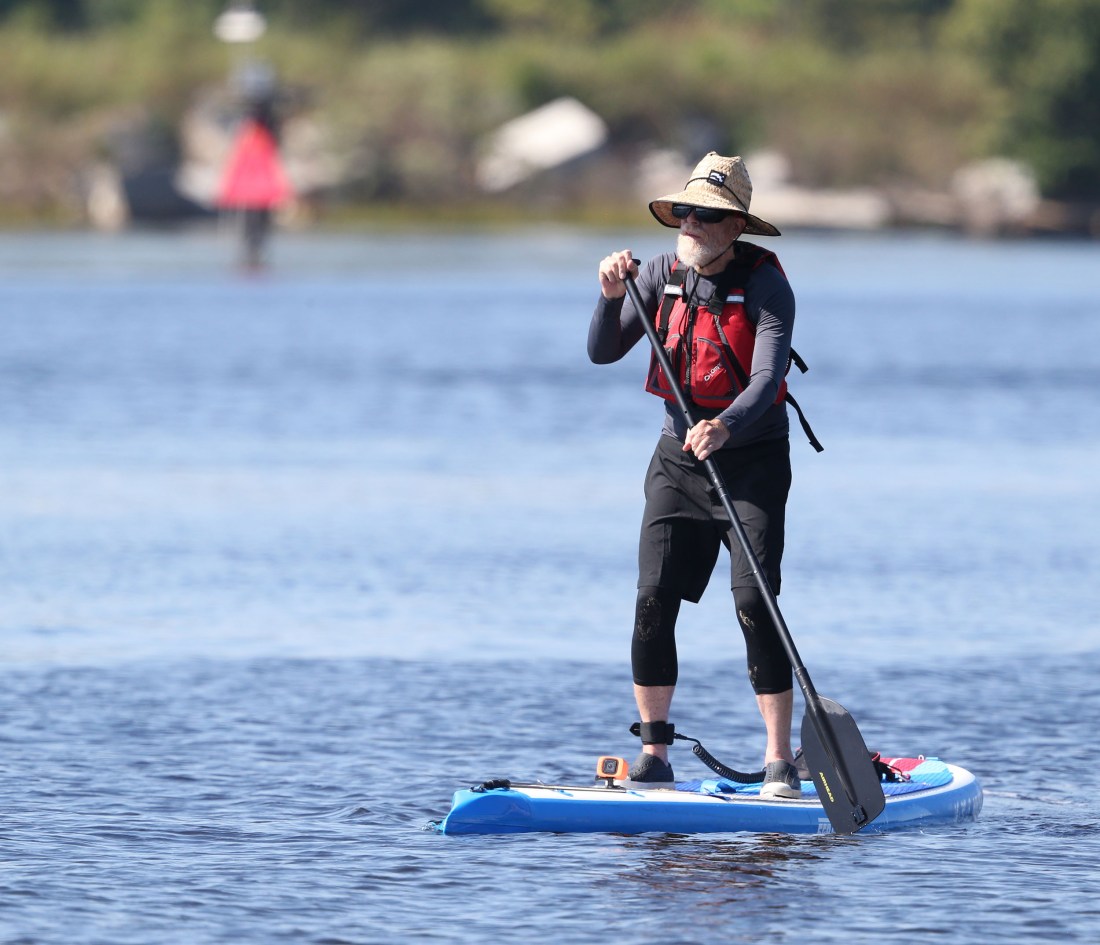 Paddleboarder on the Elizabeth River Chesapeake, VA