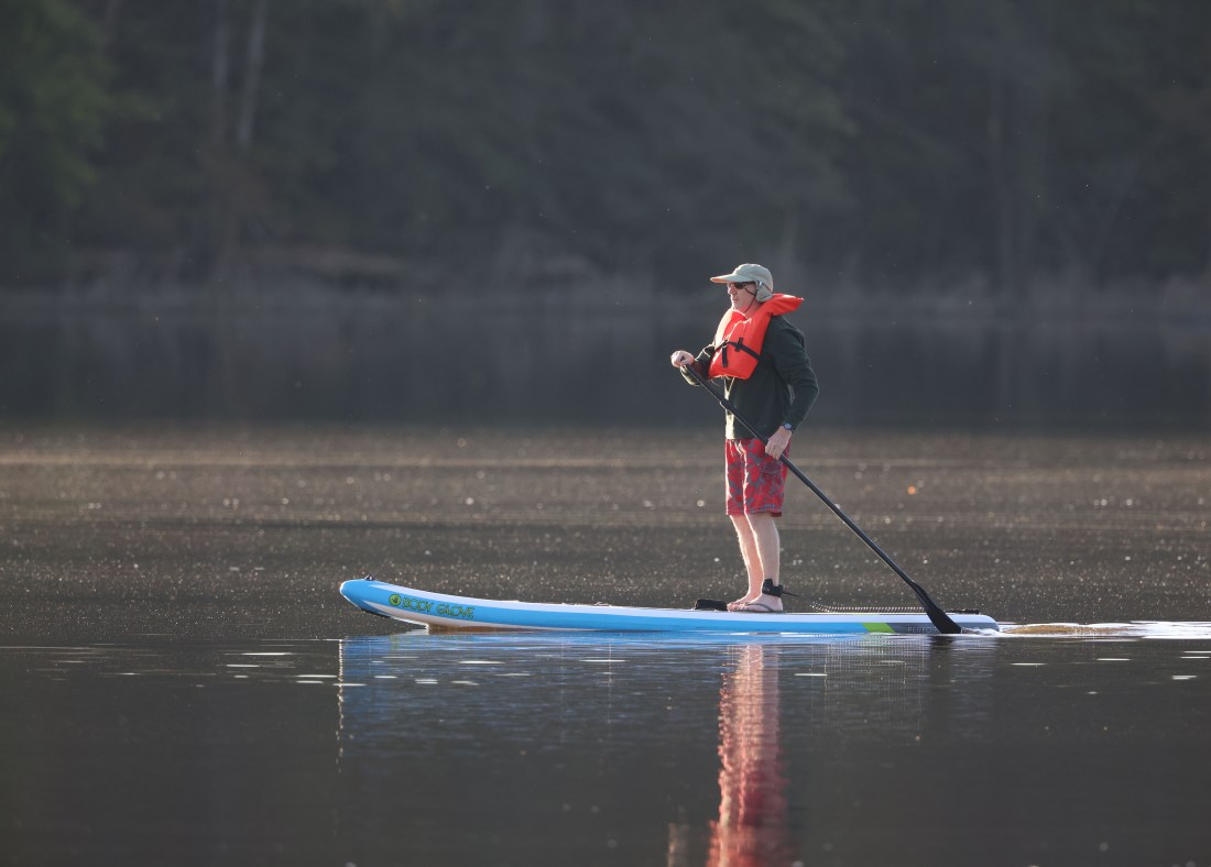 Male paddleboarder